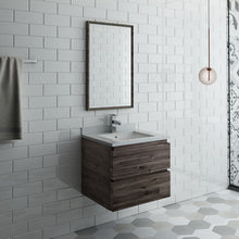Load image into Gallery viewer, Fresca Formosa 24&quot; Wall Hung Modern Bathroom Vanity w/ Mirror- Fresca
