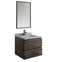 Load image into Gallery viewer, Fresca Formosa 24&quot; Wall Hung Modern Bathroom Vanity w/ Mirror- Fresca