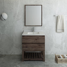 Load image into Gallery viewer, Fresca Formosa 30&quot; Floor Standing Modern Bathroom Vanity w/ Open Bottom &amp; Mirror- Fresca