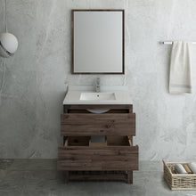 Load image into Gallery viewer, Fresca Formosa 30&quot; Floor Standing Modern Bathroom Vanity w/ Open Bottom &amp; Mirror- Fresca