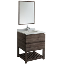 Load image into Gallery viewer, Fresca Formosa 30&quot; Floor Standing Modern Bathroom Vanity w/ Open Bottom &amp; Mirror- Fresca