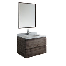 Load image into Gallery viewer, Fresca Formosa 30&quot; Wall Hung Modern Bathroom Vanity w/ Mirror- Fresca