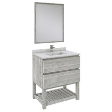 Load image into Gallery viewer, Fresca Formosa 30&quot; Floor Standing Modern Bathroom Vanity w/ Open Bottom &amp; Mirror in Ash- Fresca