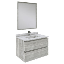 Load image into Gallery viewer, Fresca Formosa 30&quot; Wall Hung Modern Bathroom Vanity w/ Mirror in Ash- Fresca