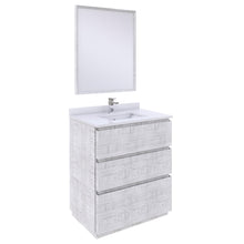 Load image into Gallery viewer, Fresca Formosa 30&quot; Floor Standing Modern Bathroom Vanity w/ Mirror in Rustic White- Fresca