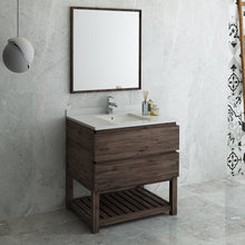 Load image into Gallery viewer, Fresca Formosa 36&quot; Floor Standing Modern Bathroom Vanity w/ Open Bottom &amp; Mirror- Fresca