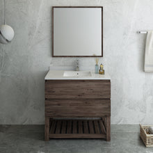 Load image into Gallery viewer, Fresca Formosa 36&quot; Floor Standing Modern Bathroom Vanity w/ Open Bottom &amp; Mirror- Fresca