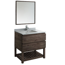 Load image into Gallery viewer, Fresca Formosa 36&quot; Floor Standing Modern Bathroom Vanity w/ Open Bottom &amp; Mirror- Fresca