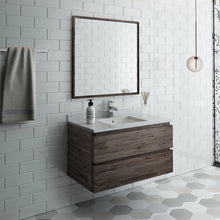 Load image into Gallery viewer, Fresca Formosa 36&quot; Wall Hung Modern Bathroom Vanity w/ Mirror- Fresca