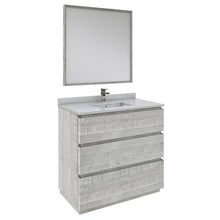 Load image into Gallery viewer, Fresca Formosa 36&quot; Floor Standing Modern Bathroom Vanity w/ Mirror in Ash- Fresca