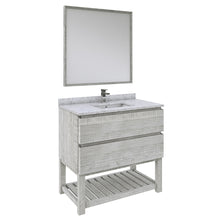 Load image into Gallery viewer, Fresca Formosa 36&quot; Floor Standing Modern Bathroom Vanity w/ Open Bottom &amp; Mirror in Ash- Fresca
