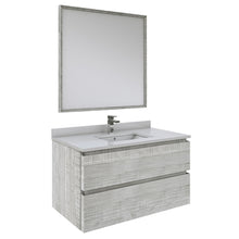 Load image into Gallery viewer, Fresca Formosa 36&quot; Wall Hung Modern Bathroom Vanity w/ Mirror in Ash- Fresca