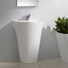 Load image into Gallery viewer, Fresca Parma 24&quot; White Pedestal Sink w/ Medicine Cabinet - Modern Bathroom Vanity- Fresca