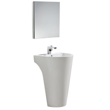 Load image into Gallery viewer, Fresca Parma 24&quot; White Pedestal Sink w/ Medicine Cabinet - Modern Bathroom Vanity- Fresca