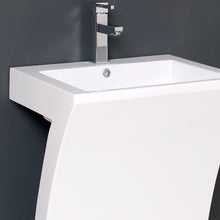 Load image into Gallery viewer, Fresca Quadro 23&quot; White Pedestal Sink w/ Medicine Cabinet - Modern Bathroom Vanity- Fresca