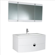 Load image into Gallery viewer, Fresca Energia 36&quot; White Modern Bathroom Vanity w/ Three Panel Folding Mirror- Fresca