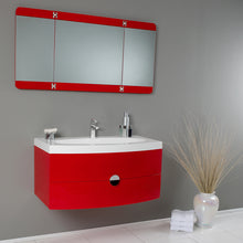 Load image into Gallery viewer, Fresca Energia 36&quot; Red Modern Bathroom Vanity w/ Three Panel Folding Mirror- Fresca