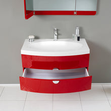 Load image into Gallery viewer, Fresca Energia 36&quot; Red Modern Bathroom Vanity w/ Three Panel Folding Mirror- Fresca