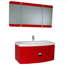 Load image into Gallery viewer, Fresca Energia 36&quot; Red Modern Bathroom Vanity w/ Three Panel Folding Mirror- Fresca