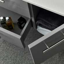 Load image into Gallery viewer, Fresca Lucera 36&quot; Gray Wall Hung Vessel Sink Modern Bathroom Vanity w/ Medicine Cabinet - Left Version- Fresca