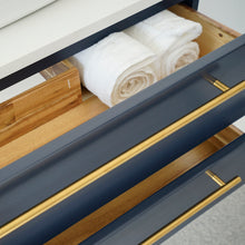 Load image into Gallery viewer, Fresca Lucera 36&quot; Royal Blue Wall Hung Vessel Sink Modern Bathroom Vanity w/ Medicine Cabinet - Right Version- Fresca