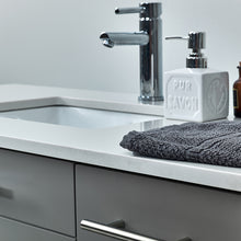 Load image into Gallery viewer, Fresca Lucera 42" Gray Wall Hung Undermount Sink Modern Bathroom Vanity w/ Medicine Cabinet- Fresca