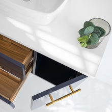 Load image into Gallery viewer, Fresca Lucera 42&quot; Royal Blue Wall Hung Vessel Sink Modern Bathroom Vanity w/ Medicine Cabinet- Fresca