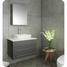 Load image into Gallery viewer, Fresca FVN6183GR-VSL Modello 32&quot; Gray Wall Hung Modern Bathroom Vanity with Medicine Cabinet- Fresca