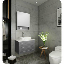 Load image into Gallery viewer, Fresca FVN6183GR-VSL Modello 32&quot; Gray Wall Hung Modern Bathroom Vanity with Medicine Cabinet- Fresca