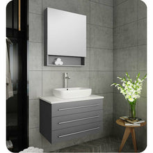Load image into Gallery viewer, Fresca FVN6183GR-VSL Modello 32&quot; Gray Wall Hung Modern Bathroom Vanity with Medicine Cabinet- Fresca