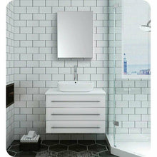Load image into Gallery viewer, Fresca FVN6183WH-VSL Modello 32&quot; White Wall Hung Modern Bathroom Vanity with Medicine Cabinet- Fresca