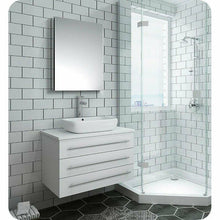 Load image into Gallery viewer, Fresca FVN6183WH-VSL Modello 32&quot; White Wall Hung Modern Bathroom Vanity with Medicine Cabinet- Fresca