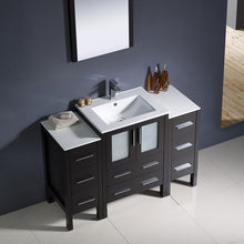 Load image into Gallery viewer, Fresca Torino 48&quot; Espresso Modern Bathroom Vanity w/ 2 Side Cabinets &amp; Integrated Sink- Fresca