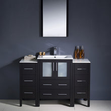 Load image into Gallery viewer, Fresca Torino 48&quot; Espresso Modern Bathroom Vanity w/ 2 Side Cabinets &amp; Integrated Sink- Fresca