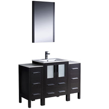 Load image into Gallery viewer, Fresca Torino 48&quot; Espresso Modern Bathroom Vanity w/ 2 Side Cabinets &amp; Integrated Sink- Fresca