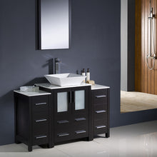 Load image into Gallery viewer, Fresca Torino 48&quot; Espresso Modern Bathroom Vanity w/ 2 Side Cabinets &amp; Vessel Sink- Fresca