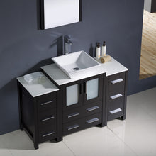 Load image into Gallery viewer, Fresca Torino 48&quot; Espresso Modern Bathroom Vanity w/ 2 Side Cabinets &amp; Vessel Sink- Fresca