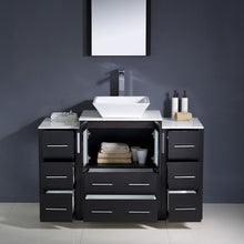 Load image into Gallery viewer, Fresca Torino 48&quot; Espresso Modern Bathroom Vanity w/ 2 Side Cabinets &amp; Vessel Sink- Fresca