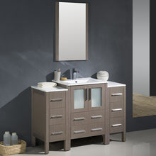 Load image into Gallery viewer, Fresca Torino 48&quot; Gray Oak Modern Bathroom Vanity w/ 2 Side Cabinets &amp; Integrated Sink- Fresca