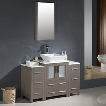 Load image into Gallery viewer, Fresca Torino 48&quot; Gray Oak Modern Bathroom Vanity w/ 2 Side Cabinets &amp; Vessel Sink- Fresca