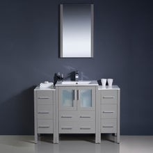 Load image into Gallery viewer, Fresca Torino 48&quot; Gray Modern Bathroom Vanity w/ 2 Side Cabinets &amp; Integrated Sink- Fresca