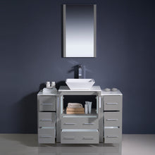 Load image into Gallery viewer, Fresca Torino 48&quot; Gray Modern Bathroom Vanity w/ 2 Side Cabinets &amp; Vessel Sink- Fresca