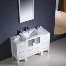 Load image into Gallery viewer, Fresca Torino 48&quot; White Modern Bathroom Vanity w/ 2 Side Cabinets &amp; Integrated Sink- Fresca