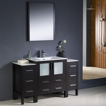 Load image into Gallery viewer, Fresca Torino 54&quot; Espresso Modern Bathroom Vanity w/ 2 Side Cabinets &amp; Integrated Sink- Fresca