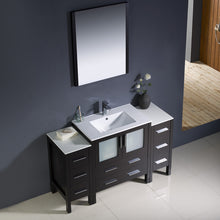 Load image into Gallery viewer, Fresca Torino 54&quot; Espresso Modern Bathroom Vanity w/ 2 Side Cabinets &amp; Integrated Sink- Fresca