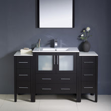 Load image into Gallery viewer, Fresca Torino 54&quot; Espresso Modern Bathroom Vanity w/ 2 Side Cabinets &amp; Integrated Sink- Fresca