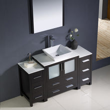 Load image into Gallery viewer, Fresca Torino 54&quot; Espresso Modern Bathroom Vanity w/ 2 Side Cabinets &amp; Vessel Sink- Fresca