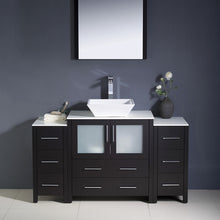 Load image into Gallery viewer, Fresca Torino 54&quot; Espresso Modern Bathroom Vanity w/ 2 Side Cabinets &amp; Vessel Sink- Fresca
