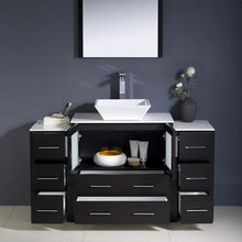 Load image into Gallery viewer, Fresca Torino 54&quot; Espresso Modern Bathroom Vanity w/ 2 Side Cabinets &amp; Vessel Sink- Fresca
