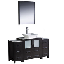 Load image into Gallery viewer, Fresca Torino 54&quot; Espresso Modern Bathroom Vanity w/ 2 Side Cabinets &amp; Vessel Sink- Fresca